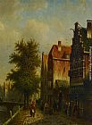 Beside The Canal by Johannes Franciscus Spohler